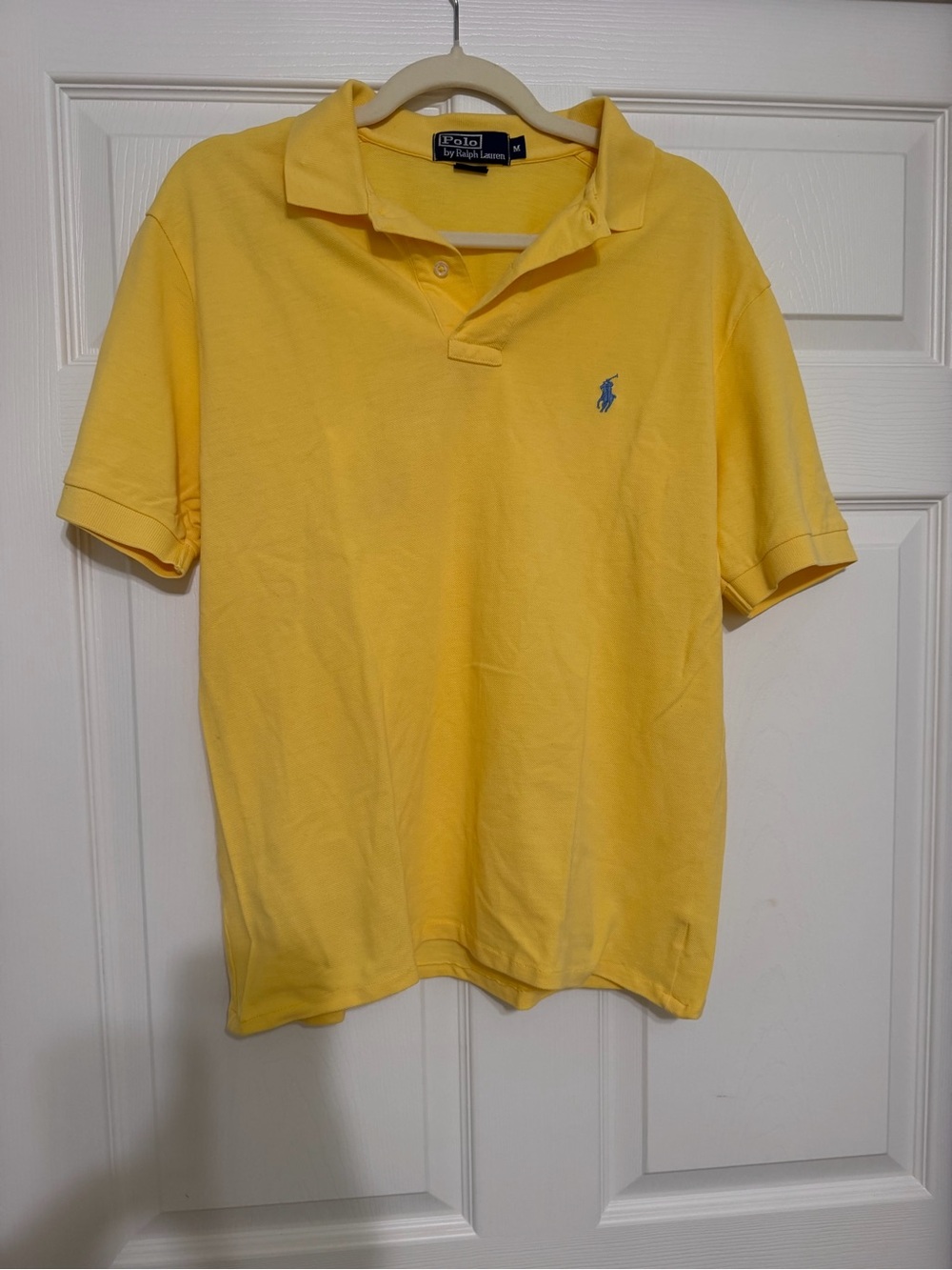 Polo by Ralph Lauren Yellow Men's  Polo Shirt with Blue Pony